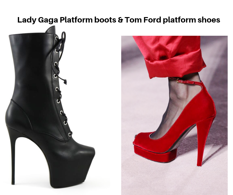 Lady Gaga platform boots & Tom Ford platform shoes
