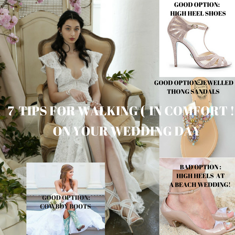 7 tips for walking (in comfort !) on your wedding day