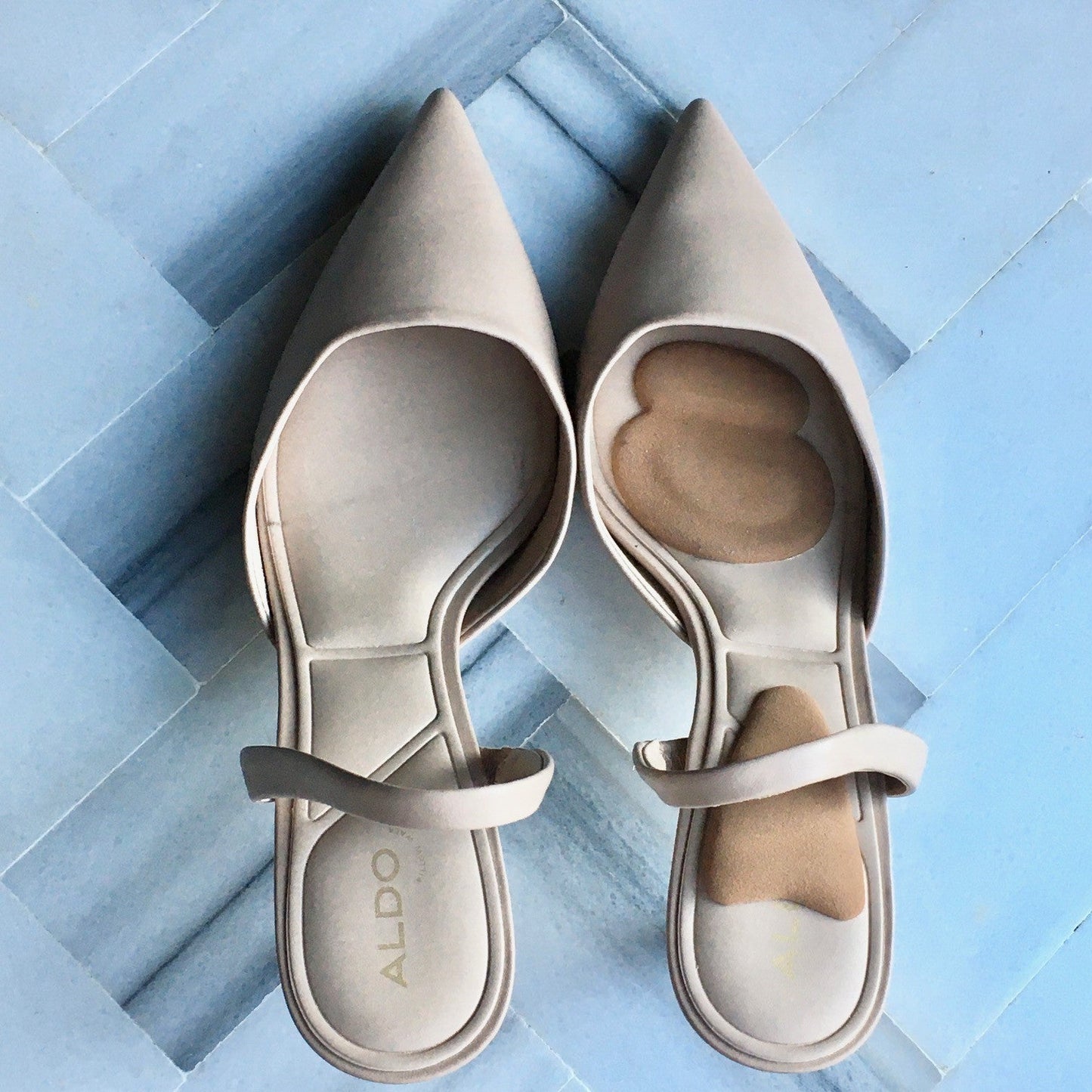 Good sling back high heels made better with polyurethane inserts