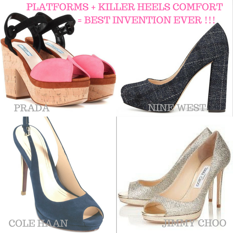 high heel shoe inserts work in all shoes Platform heels seem to have a lower heel because of the platform sole Killer Heels Comfort inserts are the best invention ever